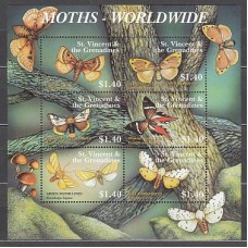 San Vicente - Correo Yvert 4354/9 ** Mnh Fauna mariposas