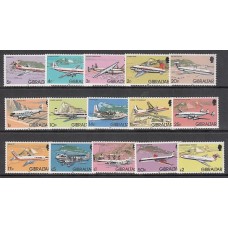 Gibraltar - Correo 1982 Yvert 439/53 ** Mnh Aviones