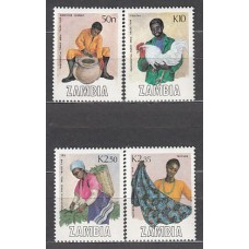 Zambia - Correo Yvert 441/4 ** Mnh   Artesanía