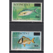 San Vicente - Correo Yvert 442/3 ** Mnh Fauna peces