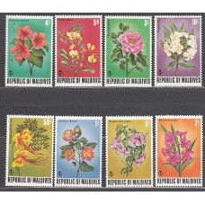 Maldives - Correo Yvert 443/50 ** Mnh  Flores