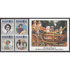 Bermudas - Correo Yvert 459/62+Hb 5 ** Mnh Isabel II