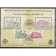 España II Centenario Hojas Recuerdo 1978 Edifil 59 Europa 78 usado