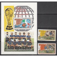 Grenada-Grenadines - Correo Yvert 461/2+H.69 ** Mnh Deportes fútbol