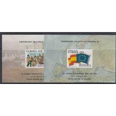 España II Centenario Hojas Recuerdo 1978 Edifil 62/3 Europa 78 Sin dentar ** Mnh