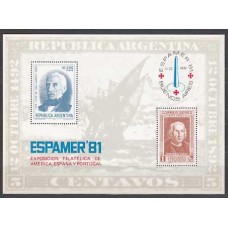 España II Centenario Hojas Recuerdo 1981 Edifil 101 Espamer 81 Buenos Aíres ** Mnh