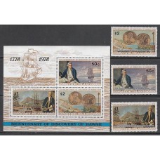 Cook - Correo Yvert 469/71+H.77 ** Mnh Barcos