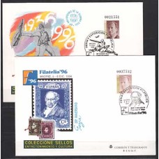 España II Centenario Sobres enteros postales 1996 Edifil 36/7 usado Goya