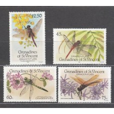 San Vicente-Grenadines - Correo Yvert 479/82 ** Mnh Fauna insectos