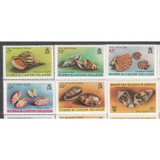 Turk y Caicos - Correo Yvert 488/93 ** Mnh Fauna conchas