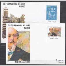 España II Centenario Sobres enteros postales 2010 Edifil 129/30 ** Mnh