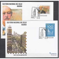 España II Centenario Sobres enteros postales 2010 Edifil 129/30 usado