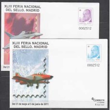 España II Centenario Sobres enteros postales 2011 Edifil 132/3 ** Mnh