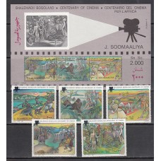 Somalia - Correo Yvert 495/9+Hb 34 ** Mnh  Cine