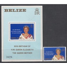 Belize - Correo Yvert 503+Hb 19 ** Mnh Reina madre