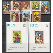 Belize - Correo Yvert 504/11+Hb 20/1 ** Mnh Navidad