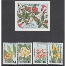 Grenada-Grenadines - Correo Yvert 511/4+H.78 ** Mnh Flores