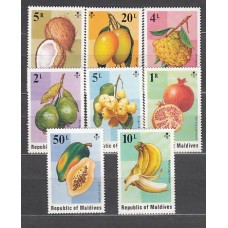 Maldives - Correo Yvert 525/32 ** Mnh  Frutos