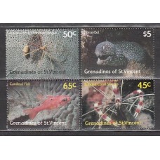 San Vicente-Grenadines - Correo Yvert 528/31 ** Mnh  Fauna marina