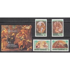 Grenada-Grenadines - Correo Yvert 537/40+H.83 ** Mnh Pinturas Degas