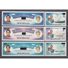 Seychelles - Correo Yvert 539/44 ** Mnh  Boda Real