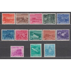 India - Correo Yvert 54/66 ** Mnh