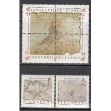 Singapur - Correo Yvert 552/7 ** Mnh  Mapas