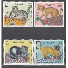 Somalia - Correo Yvert 554/7 ** Mnh  Fauna gatos