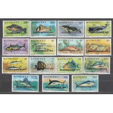 San Vicente - Correo Yvert 561/75 ** Mnh Fauna marina