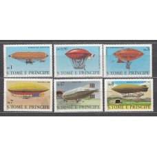 Santo Tomas y Principe - Correo Yvert 578/83 ** Mnh  Zeppellin