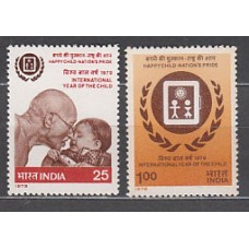 India - Correo Yvert 579/80 ** Mnh  Año del niño