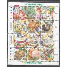 Guernsey - Correo 1992 Yvert 580/91 ** Mnh Navidad