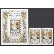 Antigua Correo Yvert 586/7+Hb 50 ** Mnh Reina madre