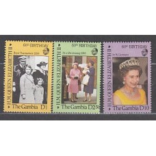 Gambia - Correo 1986 Yvert 587/9 ** Mnh  Isabel II