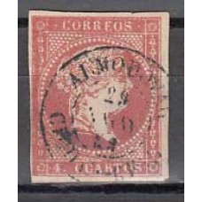 Matasellos y marcas de 4 cuartos Fechador 1856 Edifil 48 Almodovar (Ciudad Real)