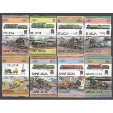 Santa Lucia - Correo Yvert 598/61B ** Mnh Trenes