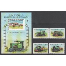 Antigua Correo Yvert 601/603+Hb 53 ** Mnh Trenes