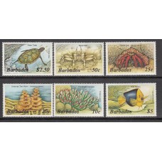 Barbados - Correo 1985 Yvert 608//13 ** Mnh Fauna marina