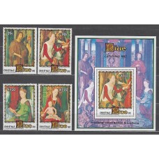 Niue - Correo Yvert 610/3+H 120 ** Mnh Navidad. Pinturas