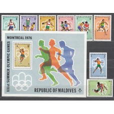 Maldives - Correo Yvert 610/7+H,38 ** Mnh  Olimpiadas de Monreal