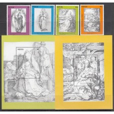 Nevis - Correo Yvert 614/7+H,41/2 ** Mnh Navidad