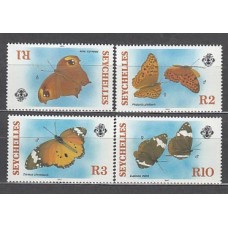 Seychelles - Correo Yvert 619/22 ** Mnh  Fauna mariposas