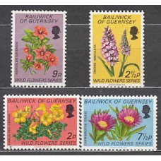 Guernsey - Correo 1972 Yvert 62/5 ** Mnh Flores