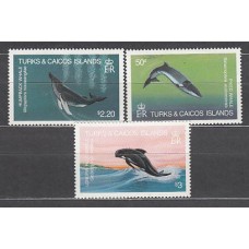 Turk y Caicos - Correo Yvert 627/9 ** Mnh  Fauna marina