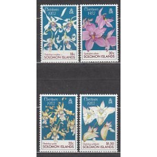 Salomon - Correo Yvert 630/3 ** Mnh Navidad. Flores