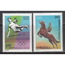 India - Correo Yvert 632/3 ** Mnh  Olimpiadas de Moscu