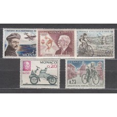 Monaco - Correo 1963 Yvert 632/5+A81 ** Mnh  Aniversarios deportivos