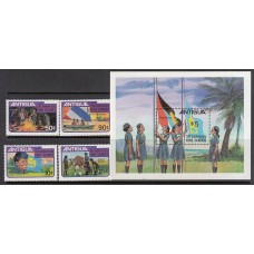 Antigua Correo Yvert 633/6+Hb 56 ** Mnh Scouts