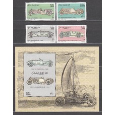 Somalia - Correo Yvert 641/4+Hb 55 ** Mnh  Automóviles antiguos