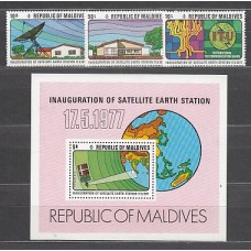 Maldives - Correo Yvert 649/51+H,43 ** Mnh